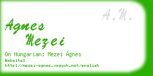 agnes mezei business card